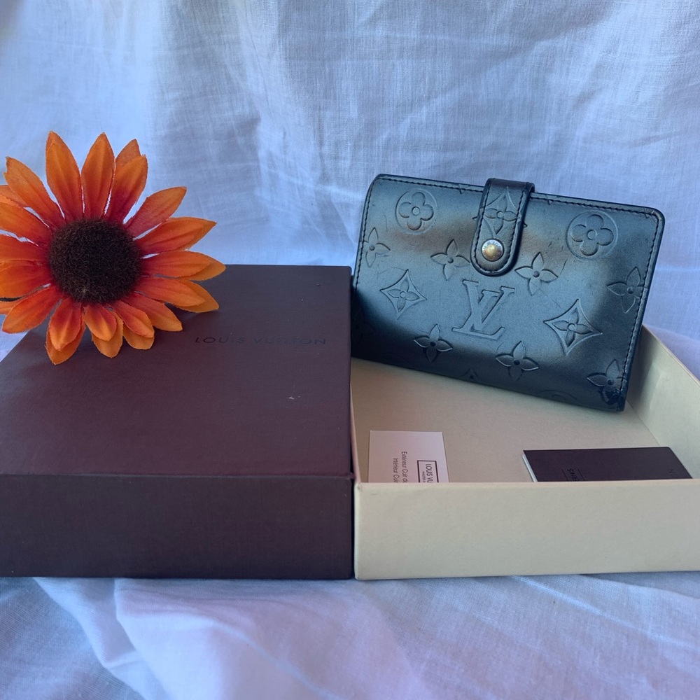 Auth LOUIS VUITTON Monogram Vernis Bifold Wallet